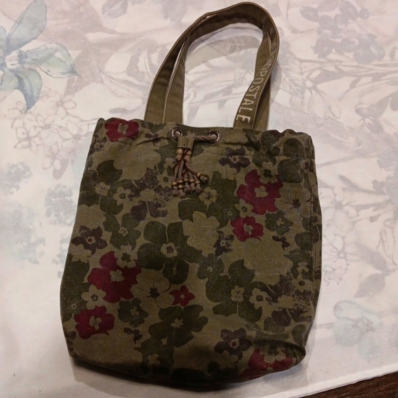 Y2k 2000s Aeropostale Floral Canvas Tote Bag - Picture 1 of 4